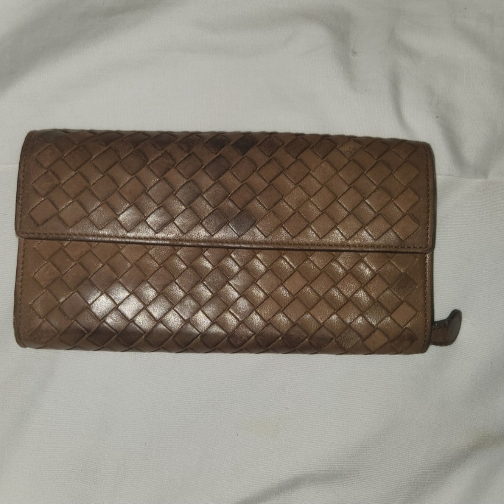 Bottega Veneta Brown Long Wallet